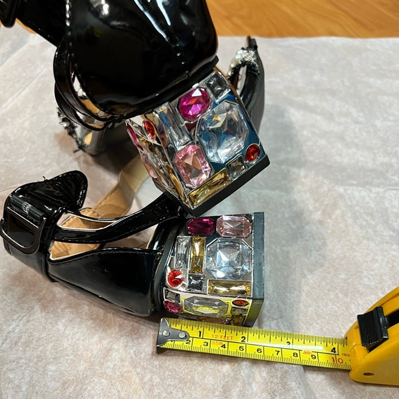 NWOT - Shein Pearl Décor Rhinestone Slipper Sandal *Black (Size 7) - Picture 4 of 12